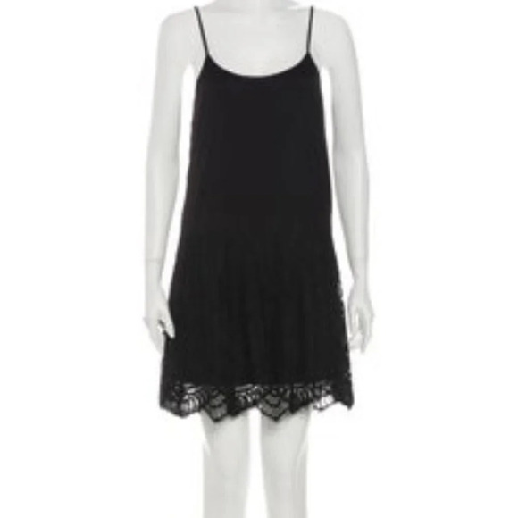Alexis Dresses & Skirts - Alexis Scoop Neck Lace Bottom Mini Dress Size M